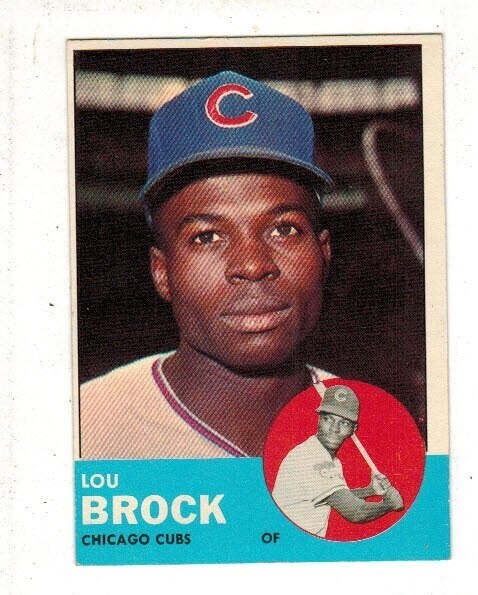 1963 Topps #472 Lou Brock list $200