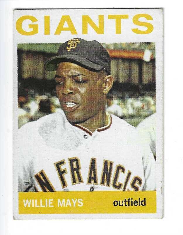 1964 Topps #150 Willie Mays list $150