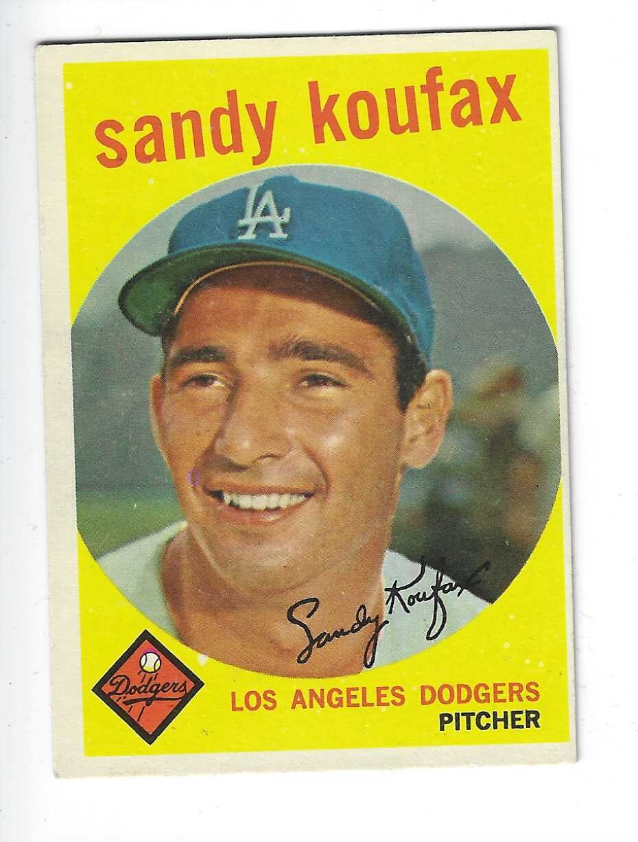 1959 Topps #163 Sandy Koufax list $300
