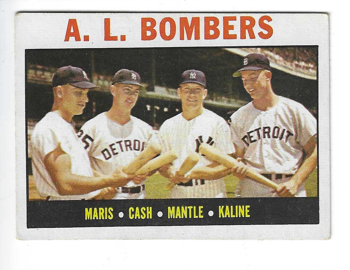 1964 Topps #331 AL Bombers Mickey Mantle list $300