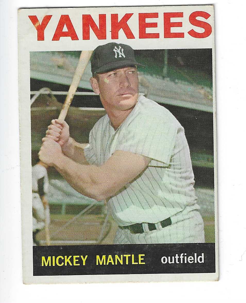 1964 Topps #50 Mickey Mantle list $600