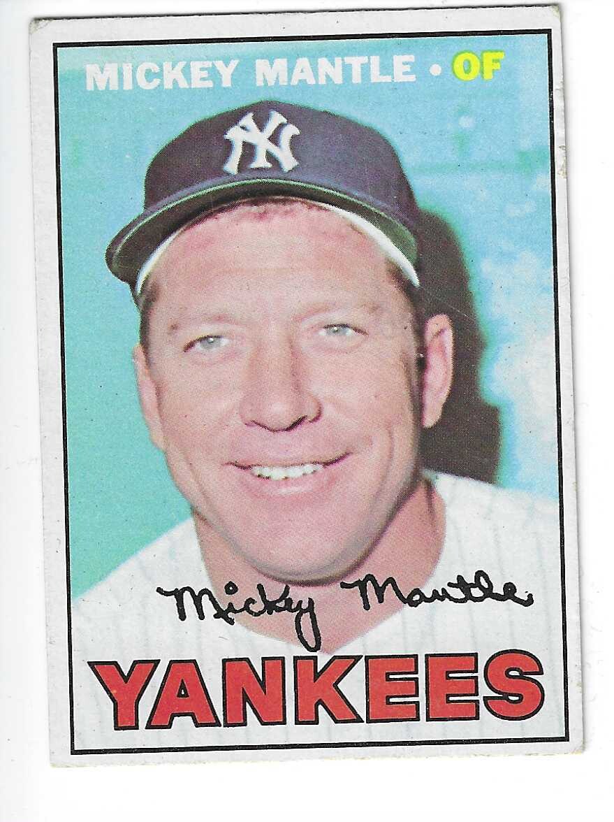 1967 Topps #150 Mickey Mantle list $150