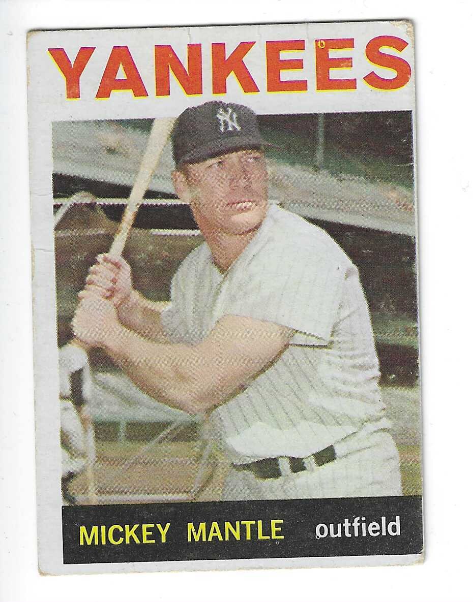 1964 Topps #50 Mickey Mantle list $600