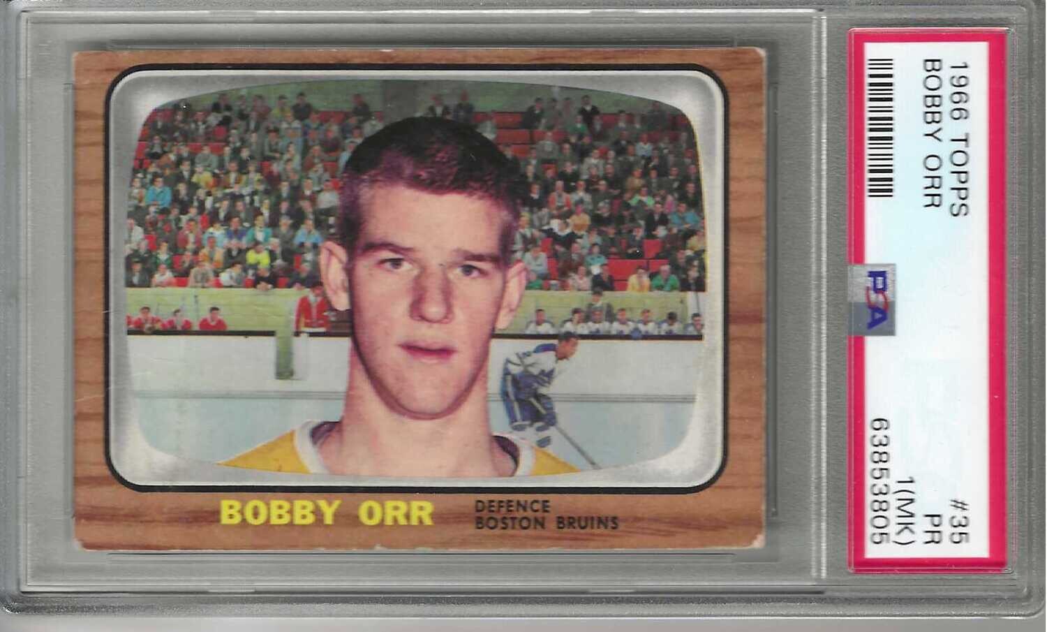 1966 Topps #35 Bobby Orr rookie PSA 1 MK