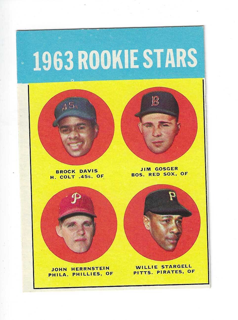 1963 Topps #553 Willie Stargell rookie list $500