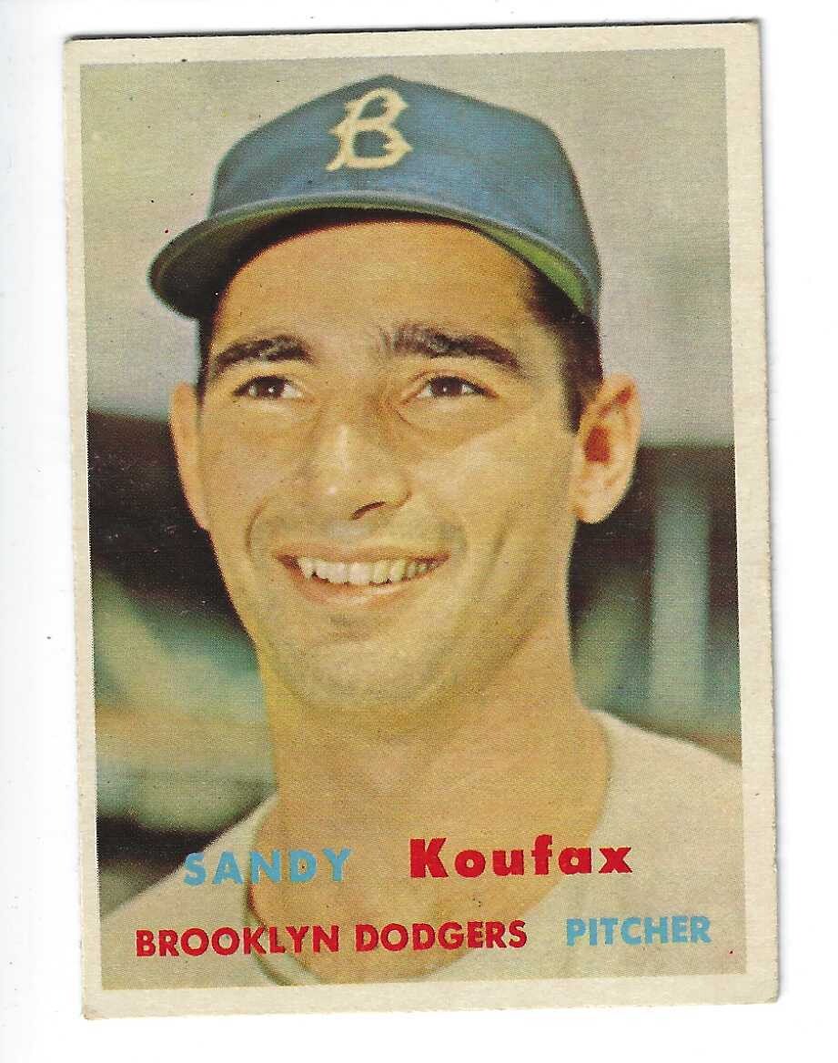 1957 Topps #302 Sandy Koufax list $600