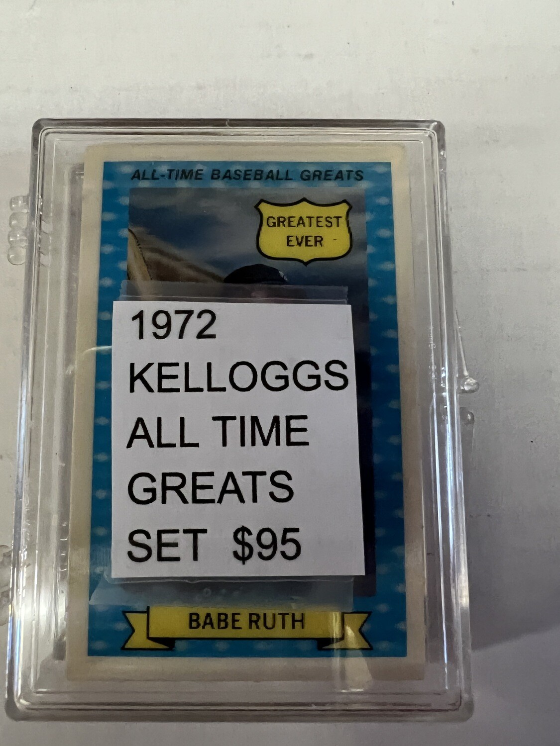 1972 Kelloggs Baseball Complete All Time Greats set Nr Mint