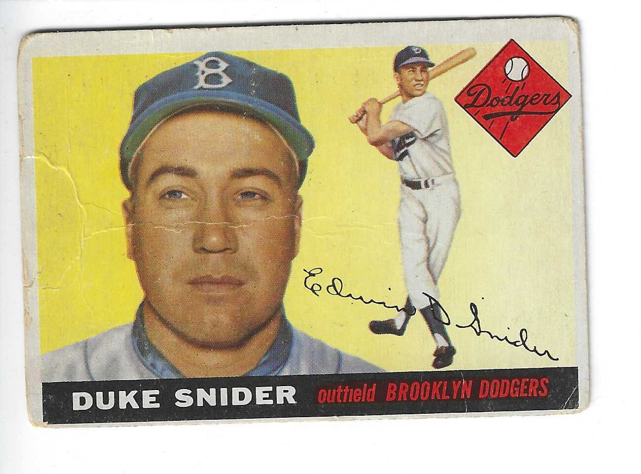 1955 Topps #210 Duke Snider Fair to VG list $800