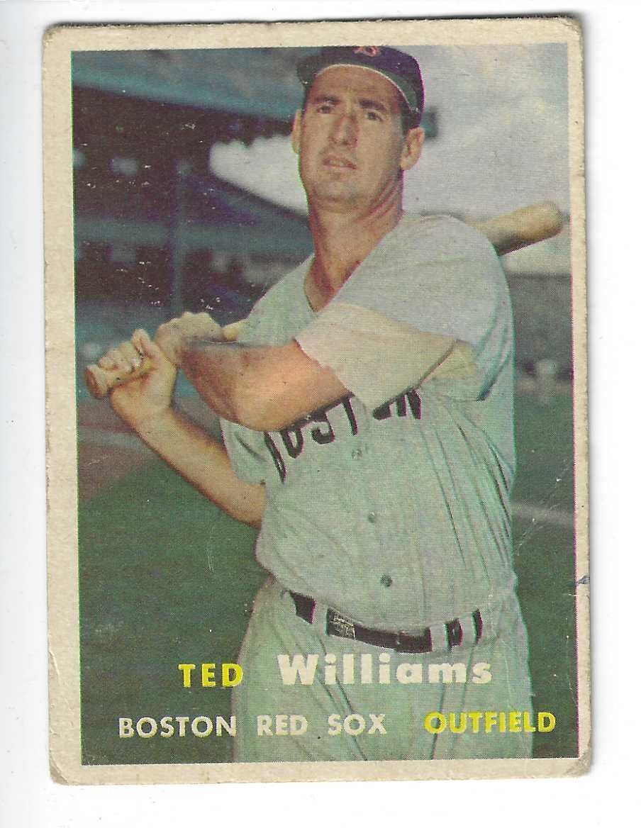 1957 Topps #1 Ted Williams Good-VG list $600