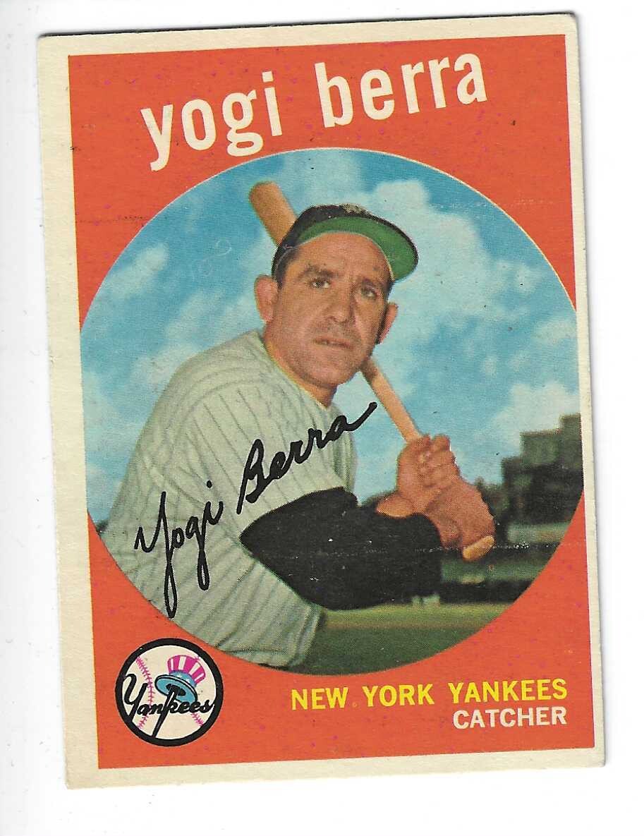 1959 Topps #180 Yogi Berra list $150