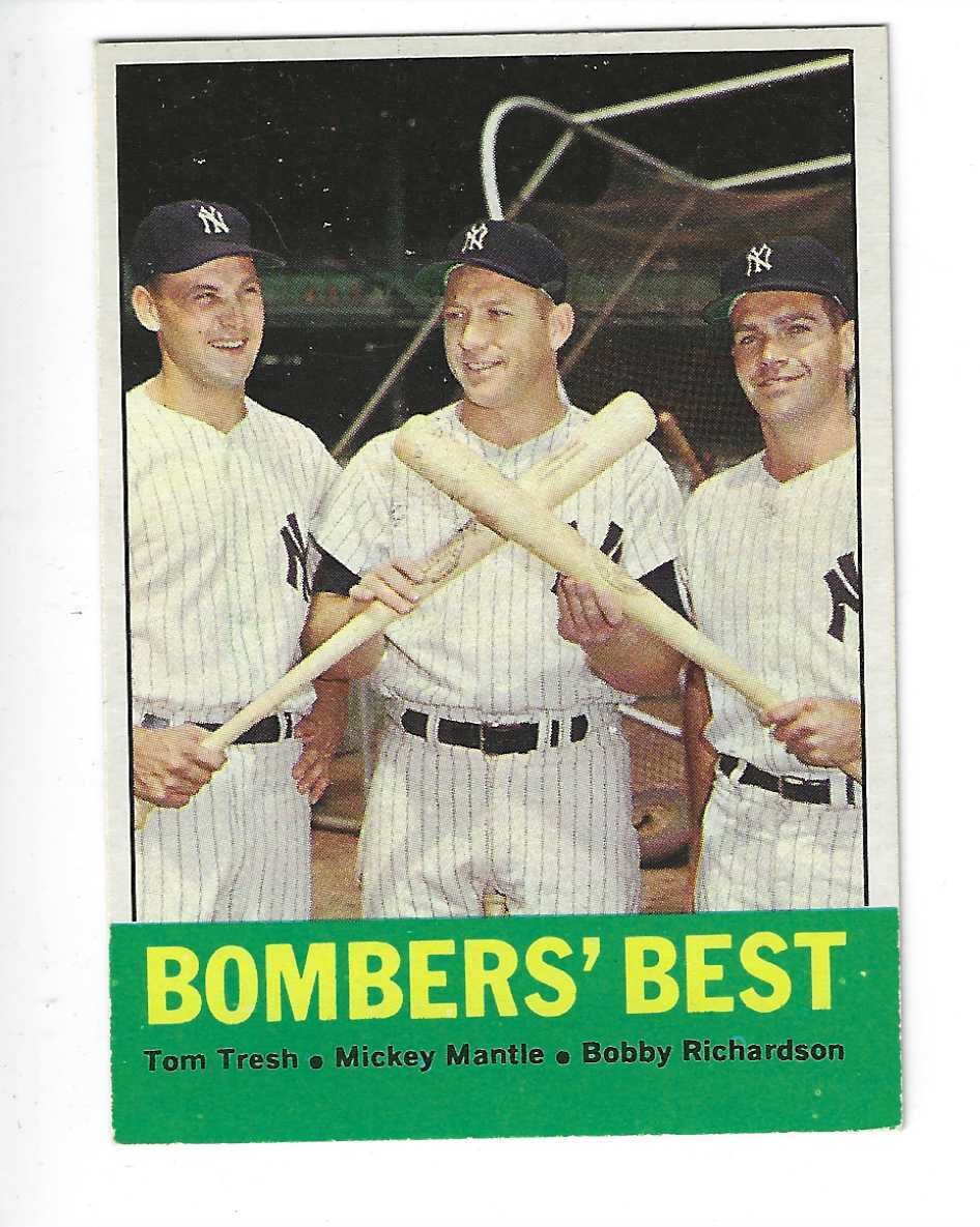 1963 Topps 173 Bombers Best Mantle eX/mINT+
