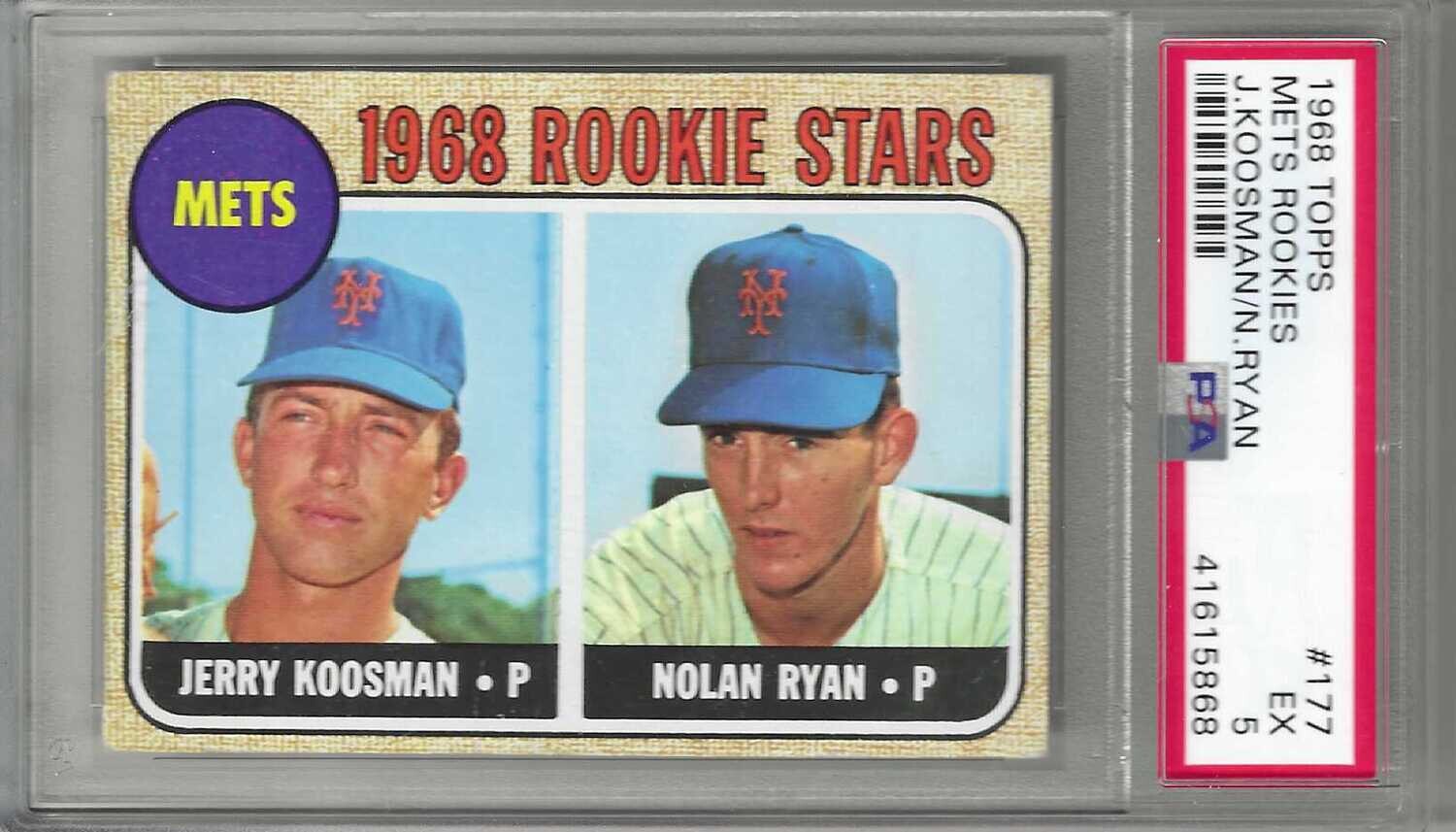 1968 Topps #177 Nolan Ryan rookie PSA 5