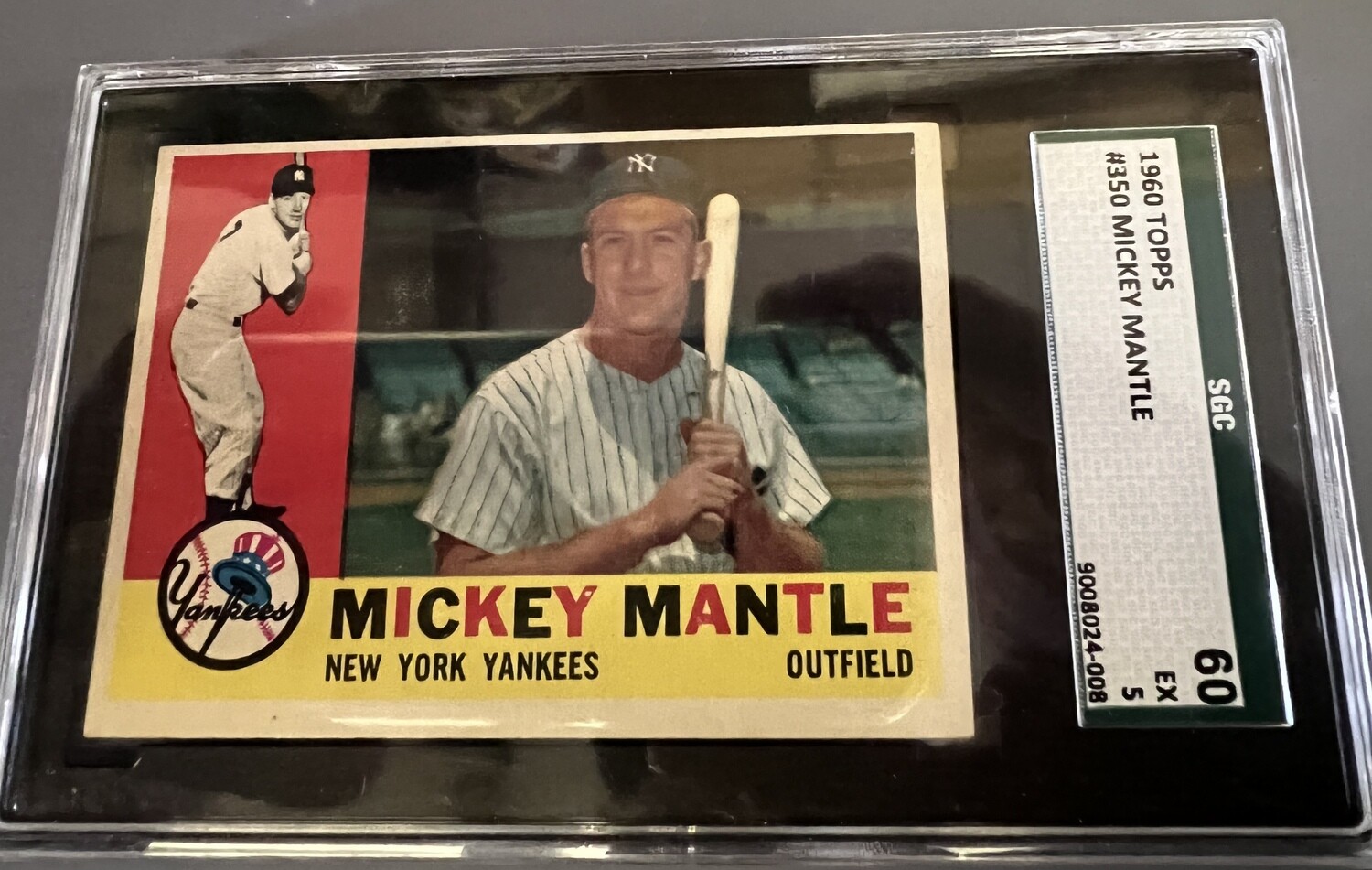 1960 Topps #350 Mickey Mantle SGC 5