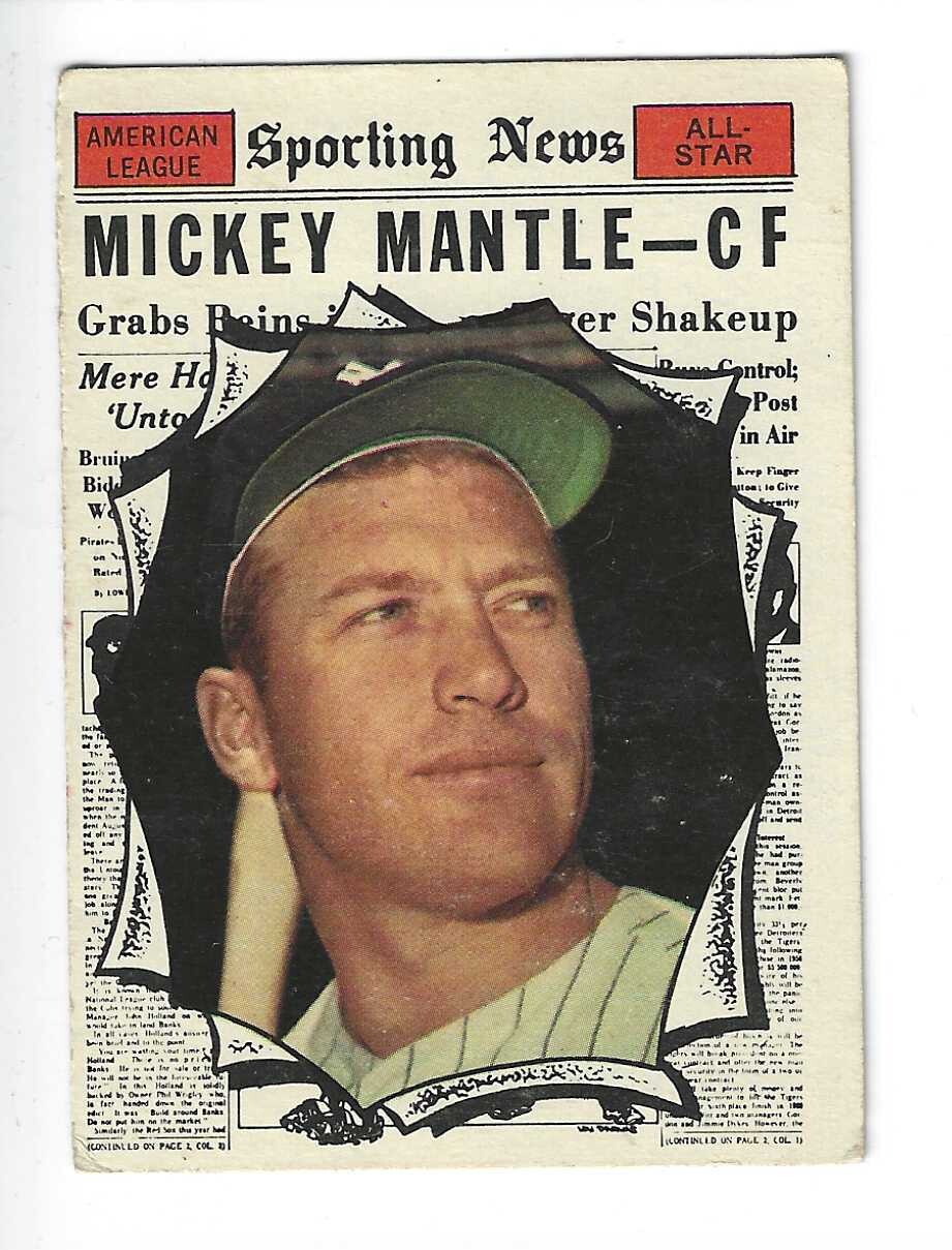 1961 Topps #578 Mickey Mantle All Star list $800