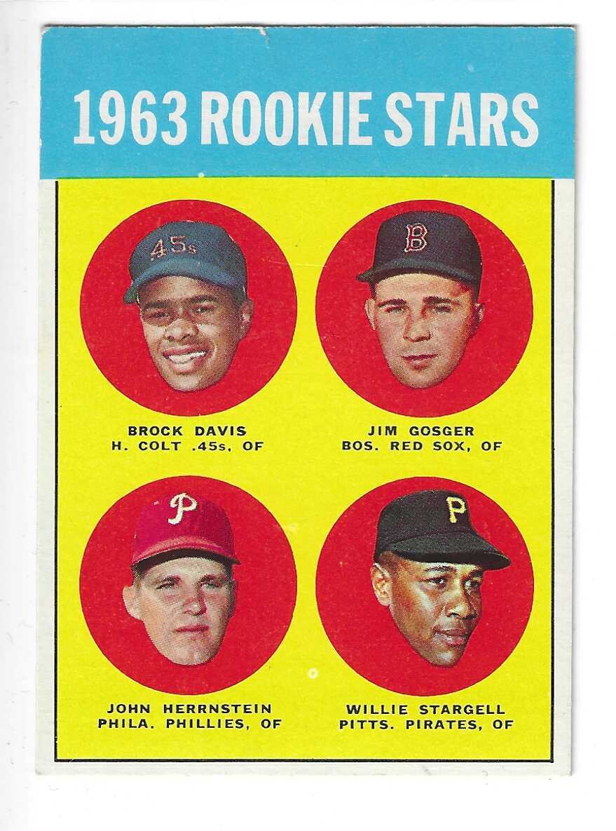 1963 Topps #553 Willie Stargell rookie List $500