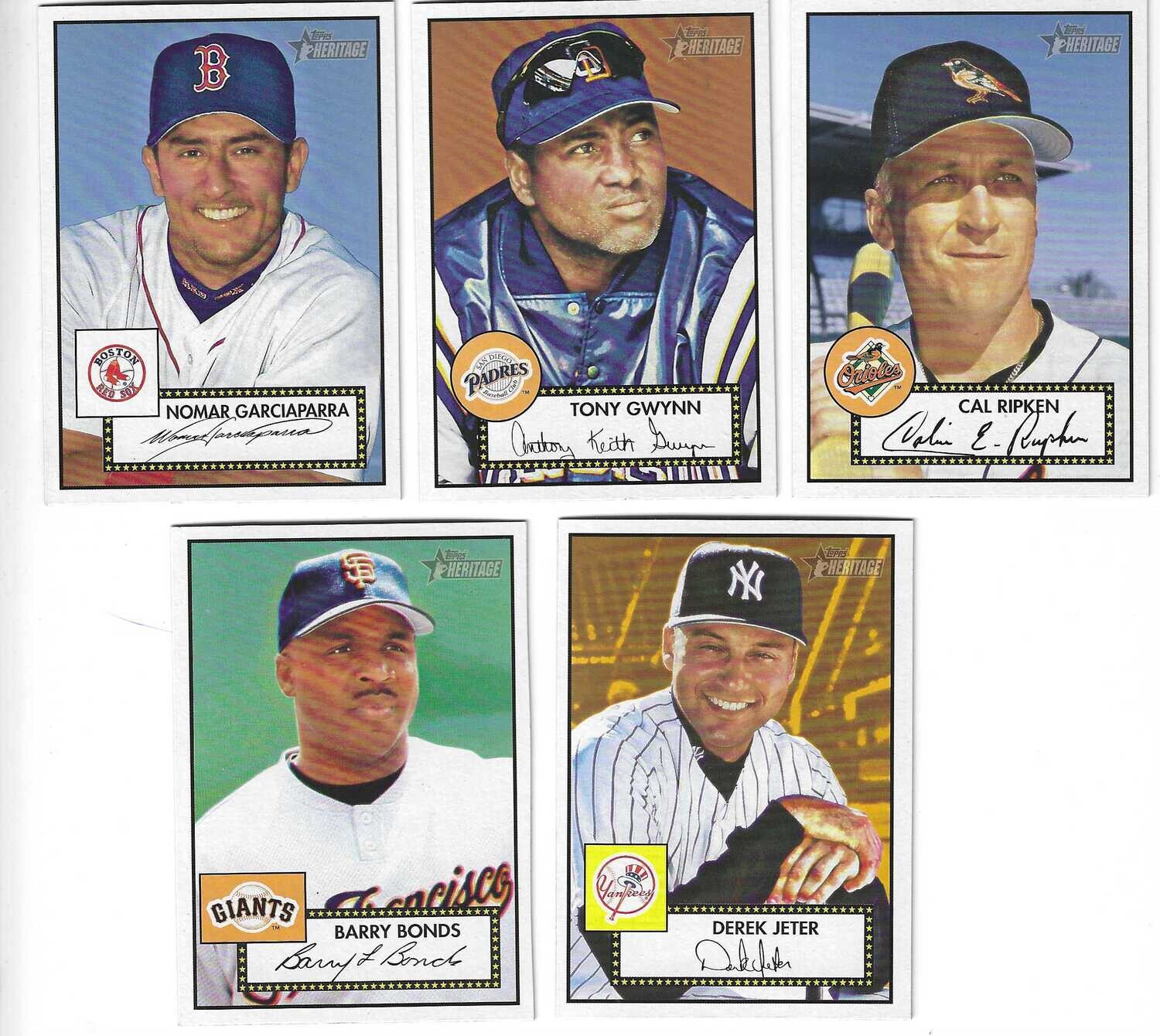 2001 Topps Heritage Baseball Set Complete w/ SPs