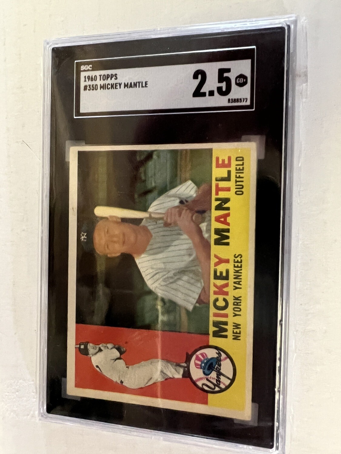 1960 Topps #350 MIckey Mantle SGC 2.5