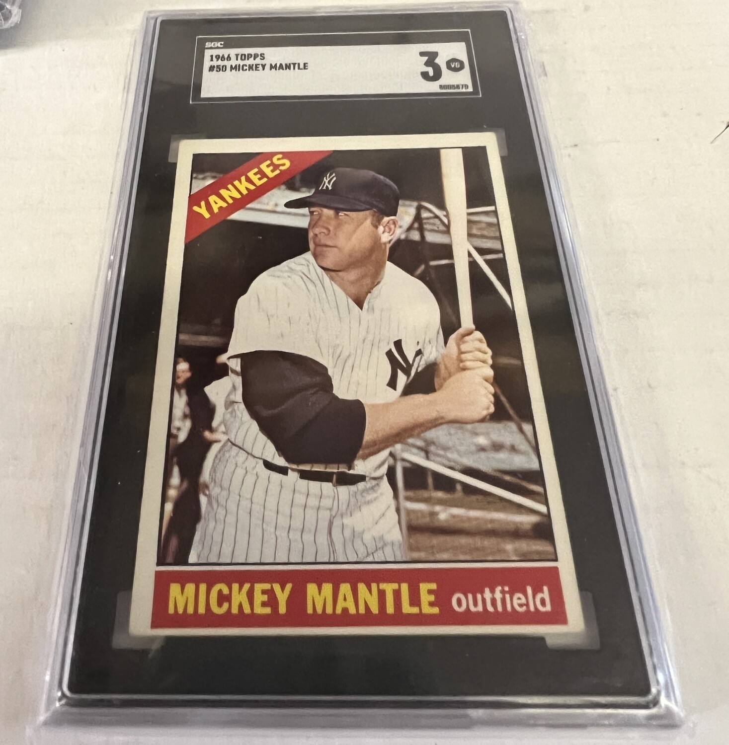 1966 Topps #50 MIckey Mantle SGC 3