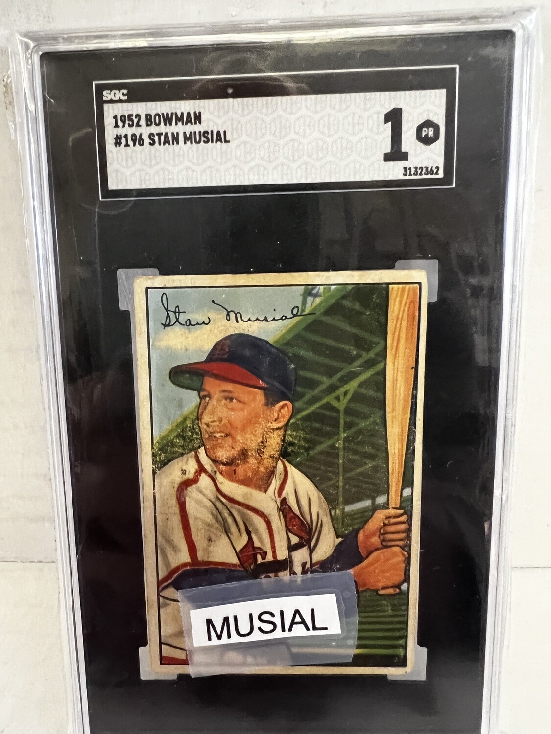 1952 Bowman #196 Stan Musial list $1,000