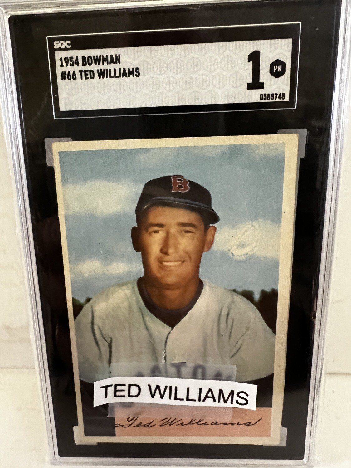 1954 Bowman #66 Ted Williams SGC 1