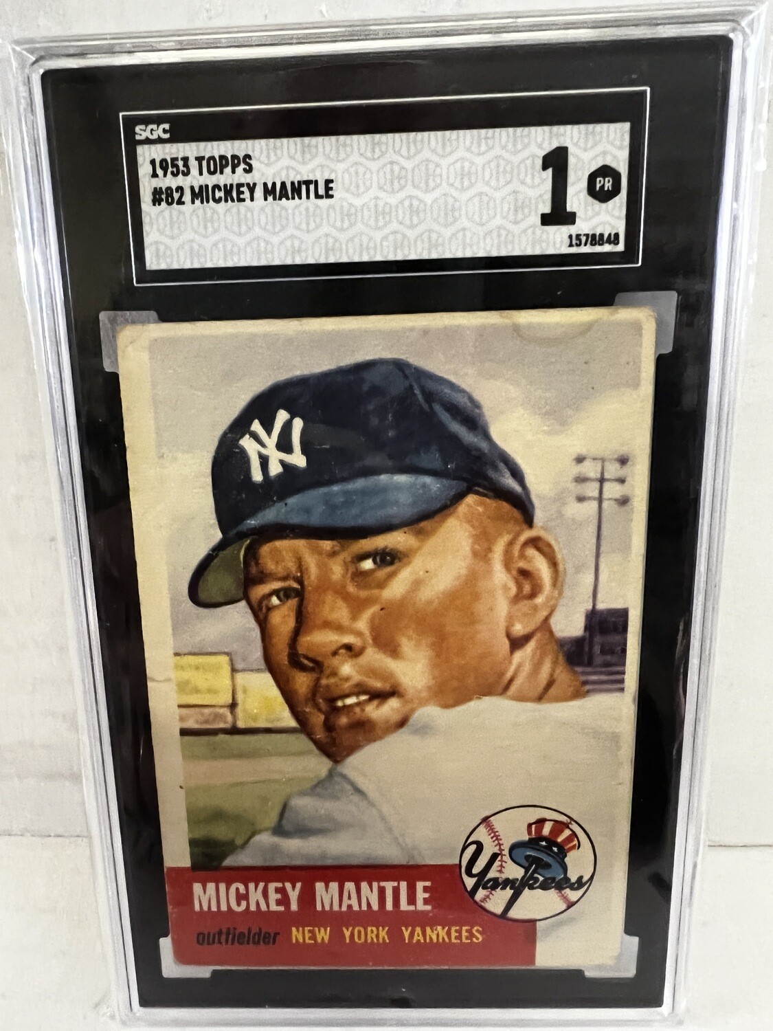 1953 Topps #82 Mickey Mantle 2nd year SGC1