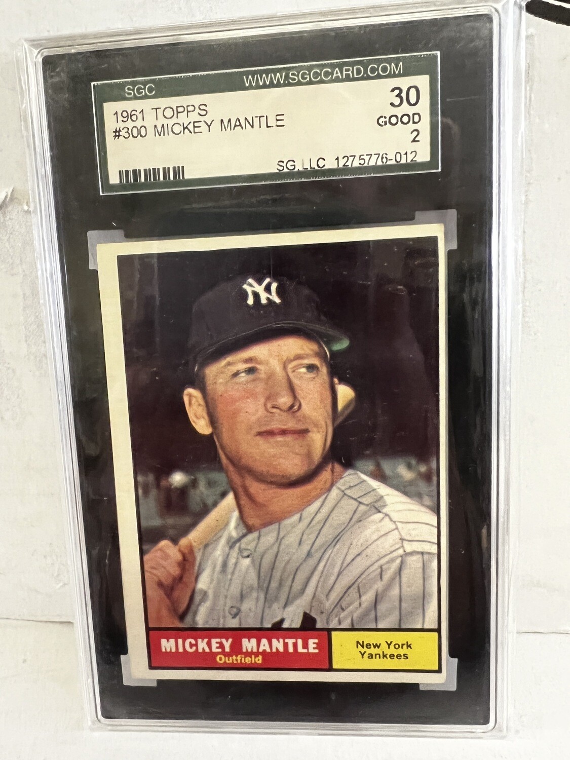 1961 Topps #300 Mickey Mantle SGC 2 Nice List $1,500