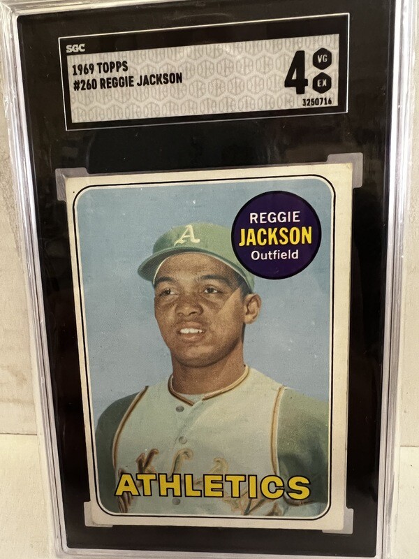 1969 Topps #260 Reggie Jackson rookie SGC 4
