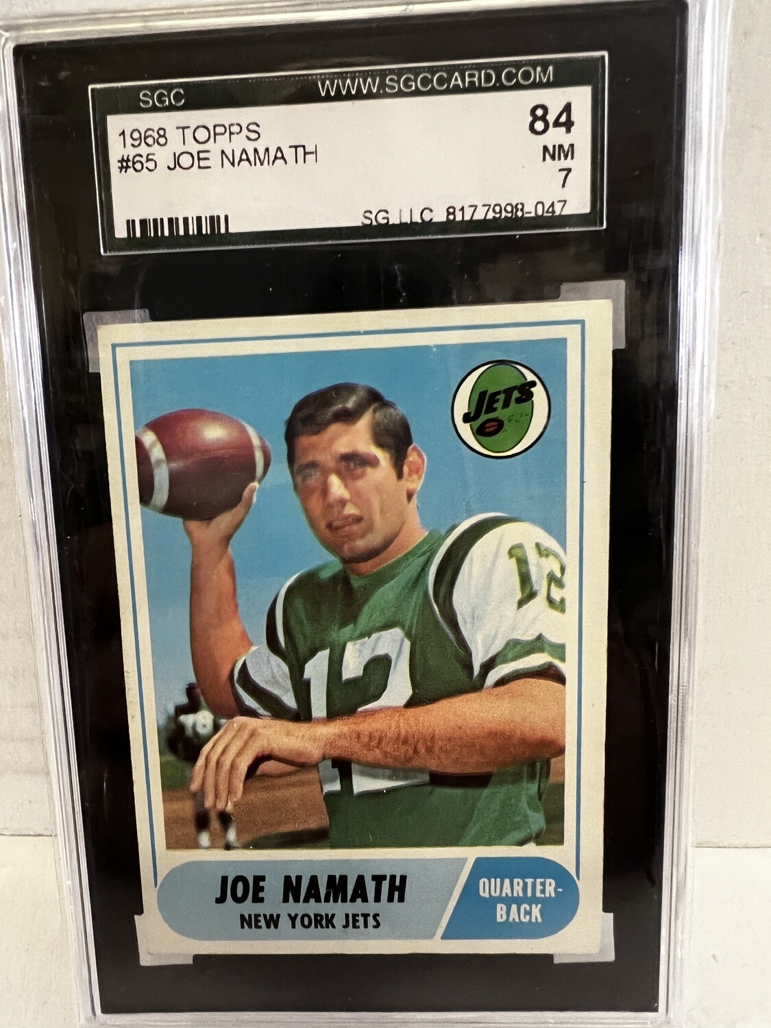 1968 Topps #65 Joe Namath SGC 7