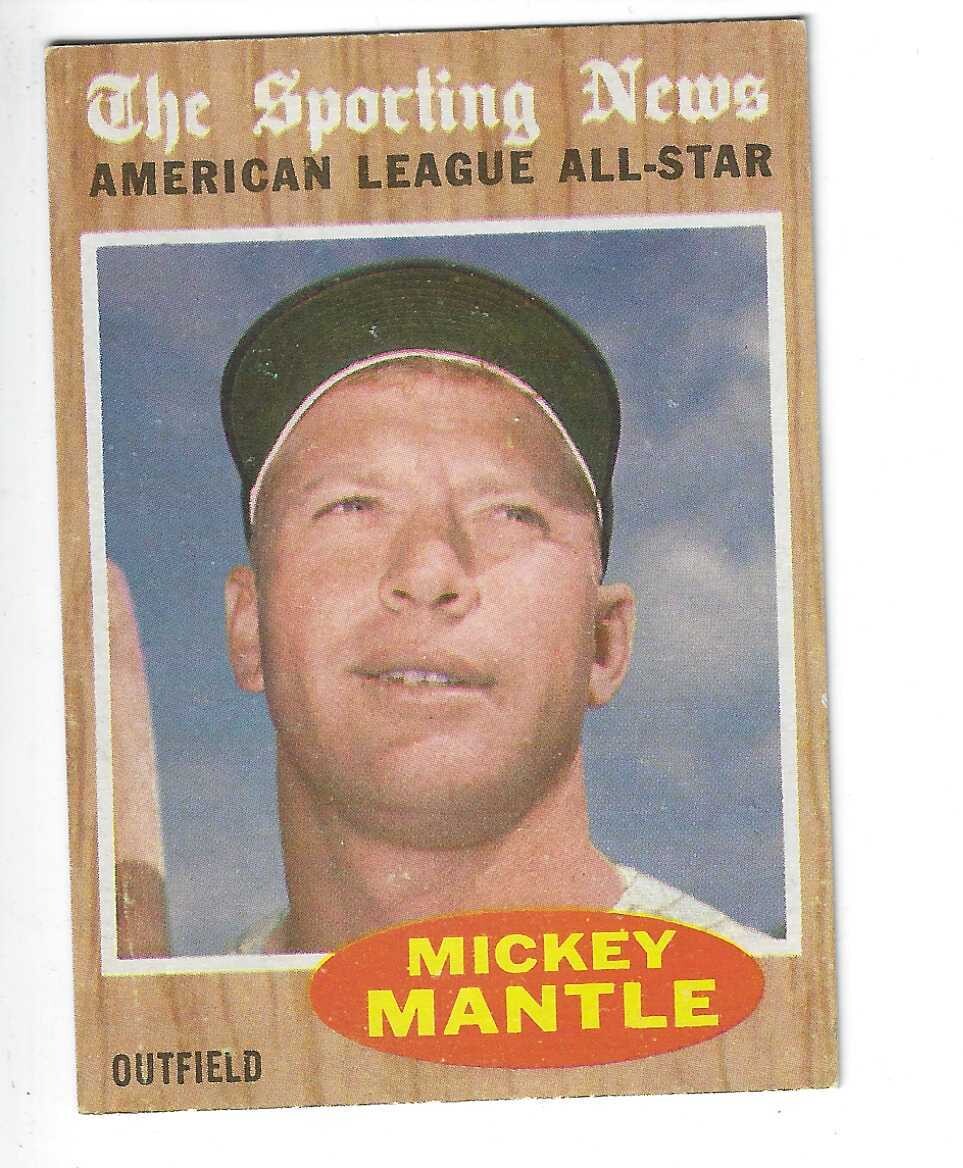 1962 Topps #471 Mickey Mantle All Star list $300