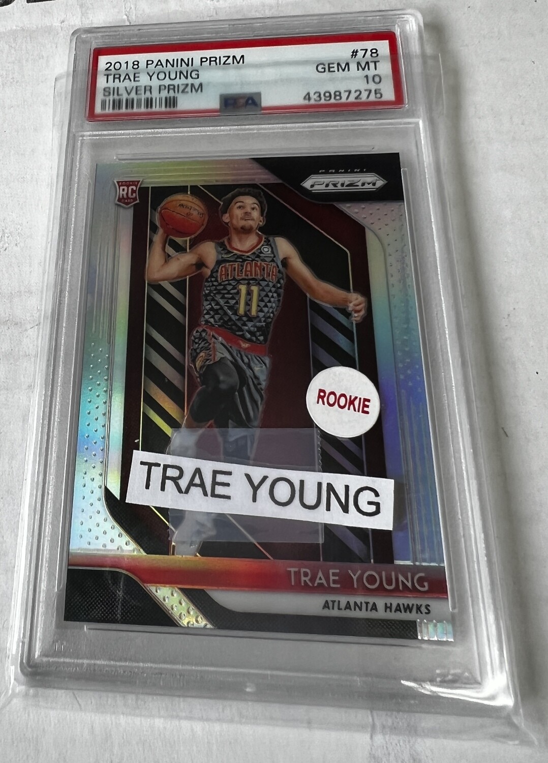 2018 Prizm #78 Trae Young rookie Silver Prizm PSA 10