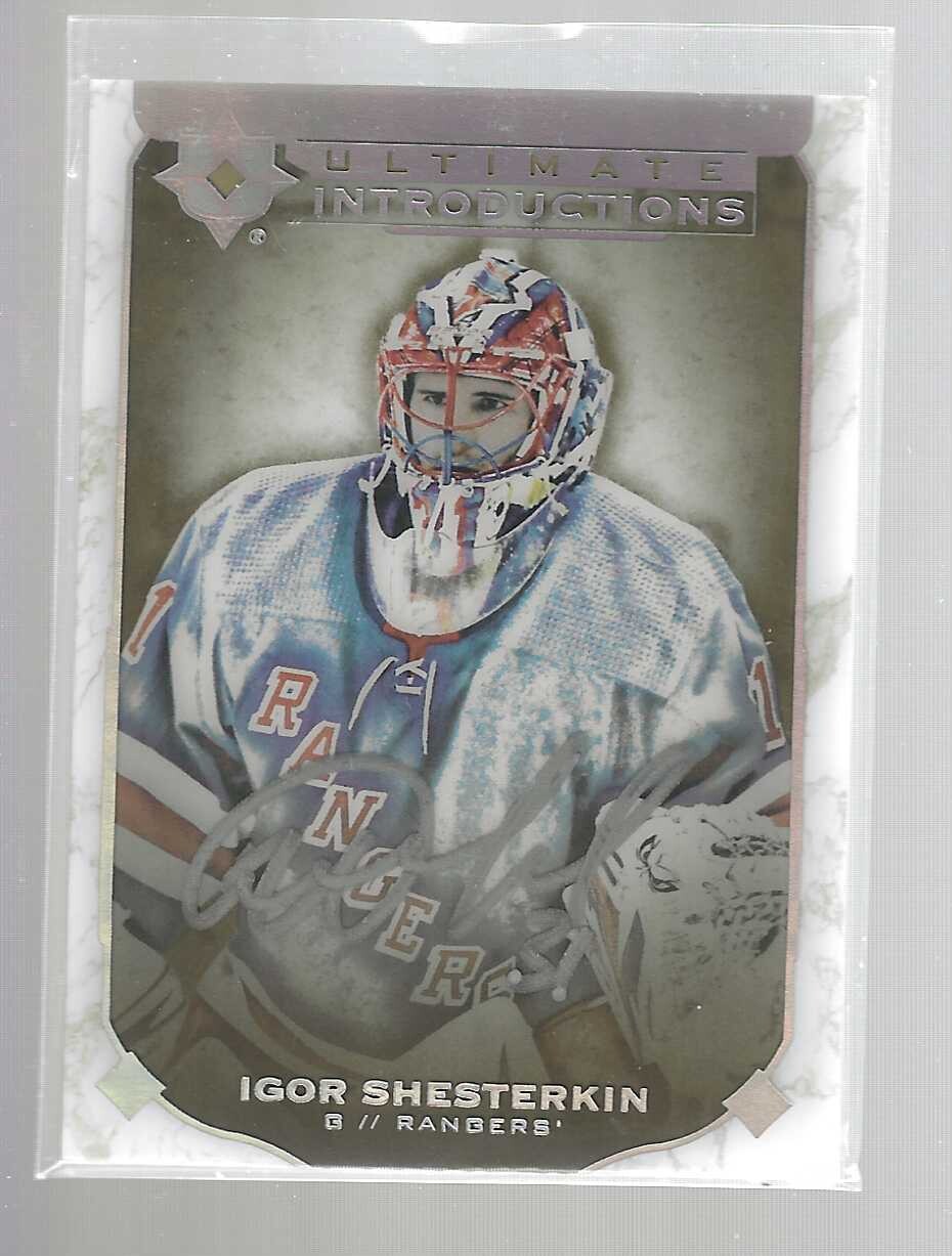 2019 UD Ultimate Intimate Introductions Igor Shesterkin rookie Autograph