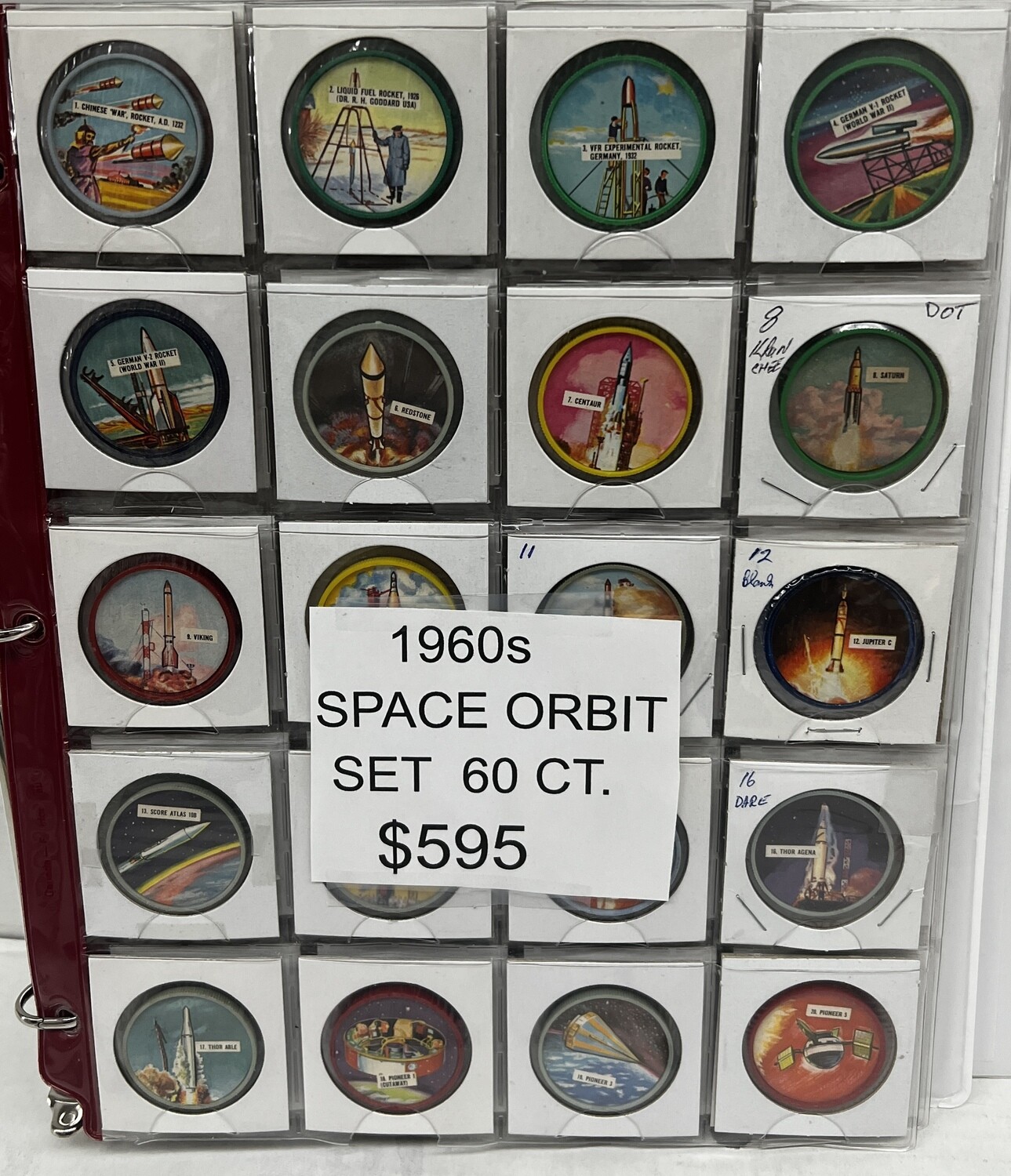 1960s Space Orbit Complete 60 coin set Nr Mint