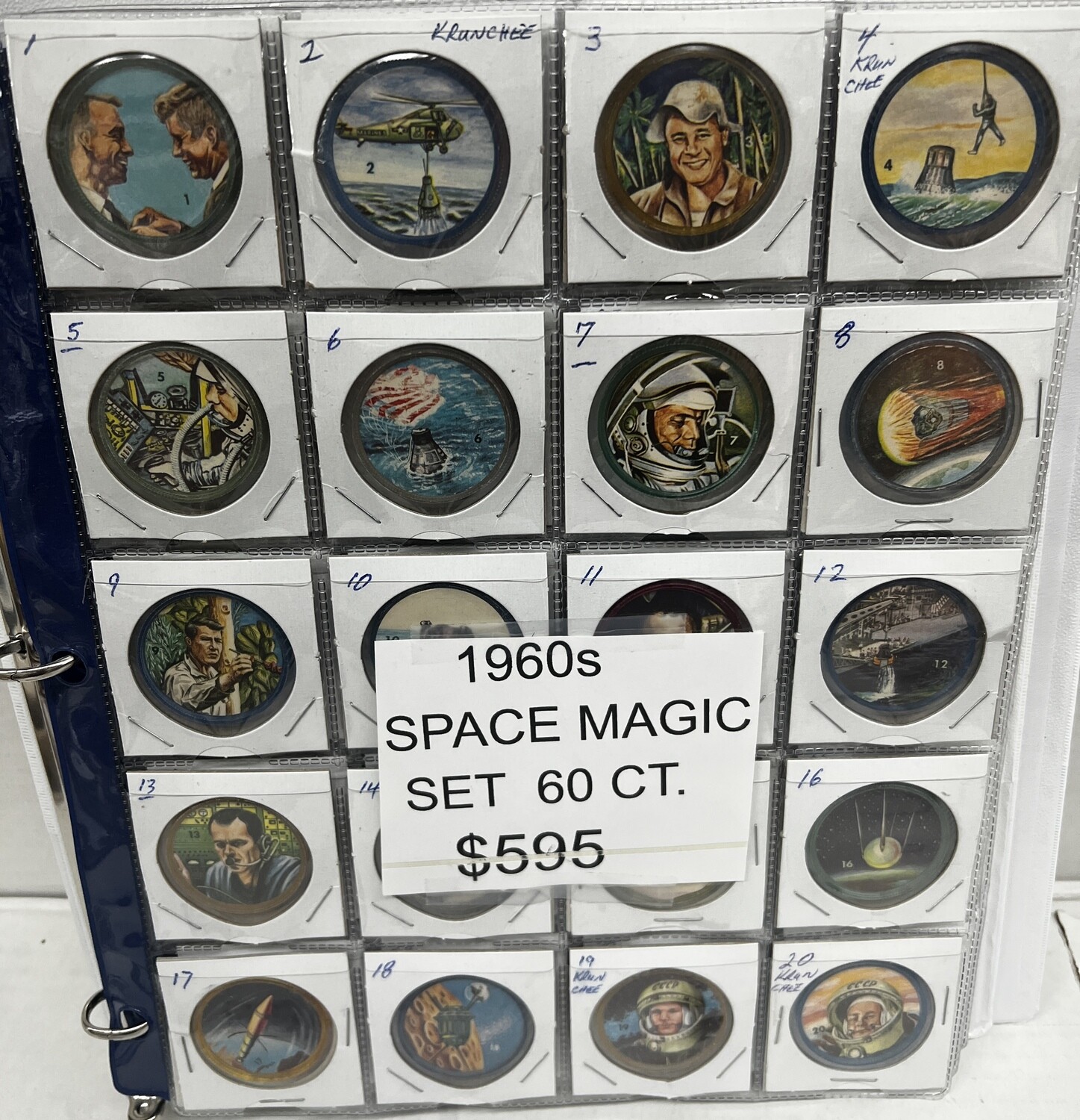 1960s Space Magic Complete 60 coin set Nr Mint