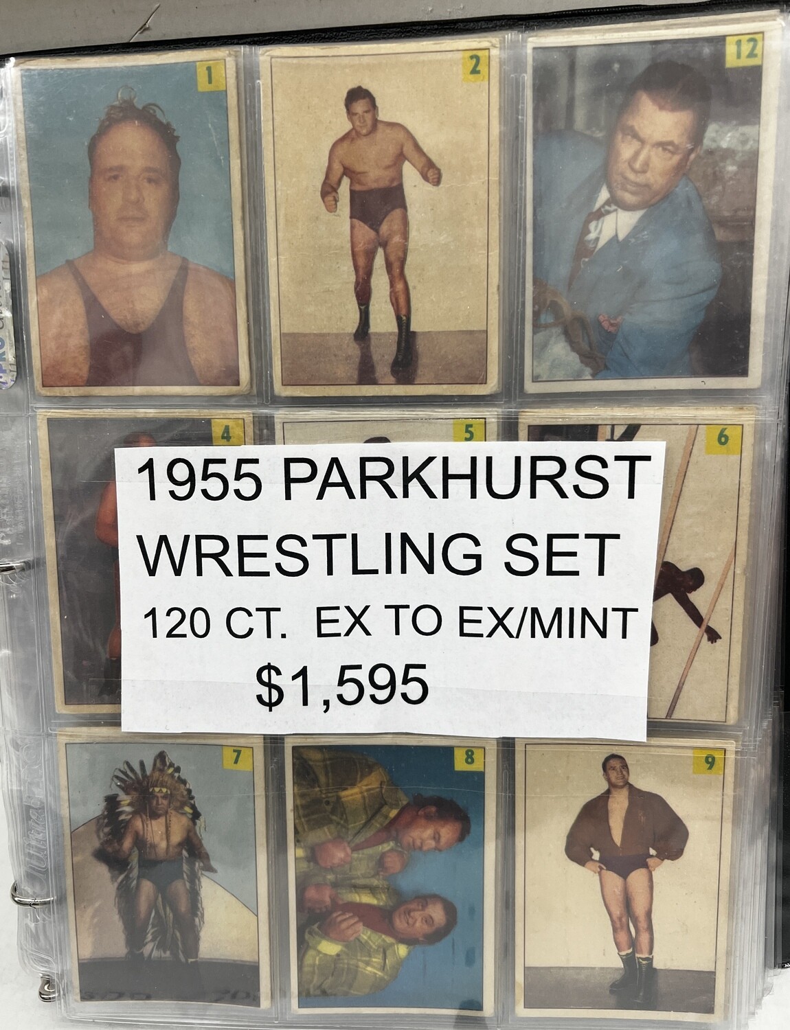 1955 Parkhurst Wrestling Complete Set VG to Ex/Mint 121 ct.