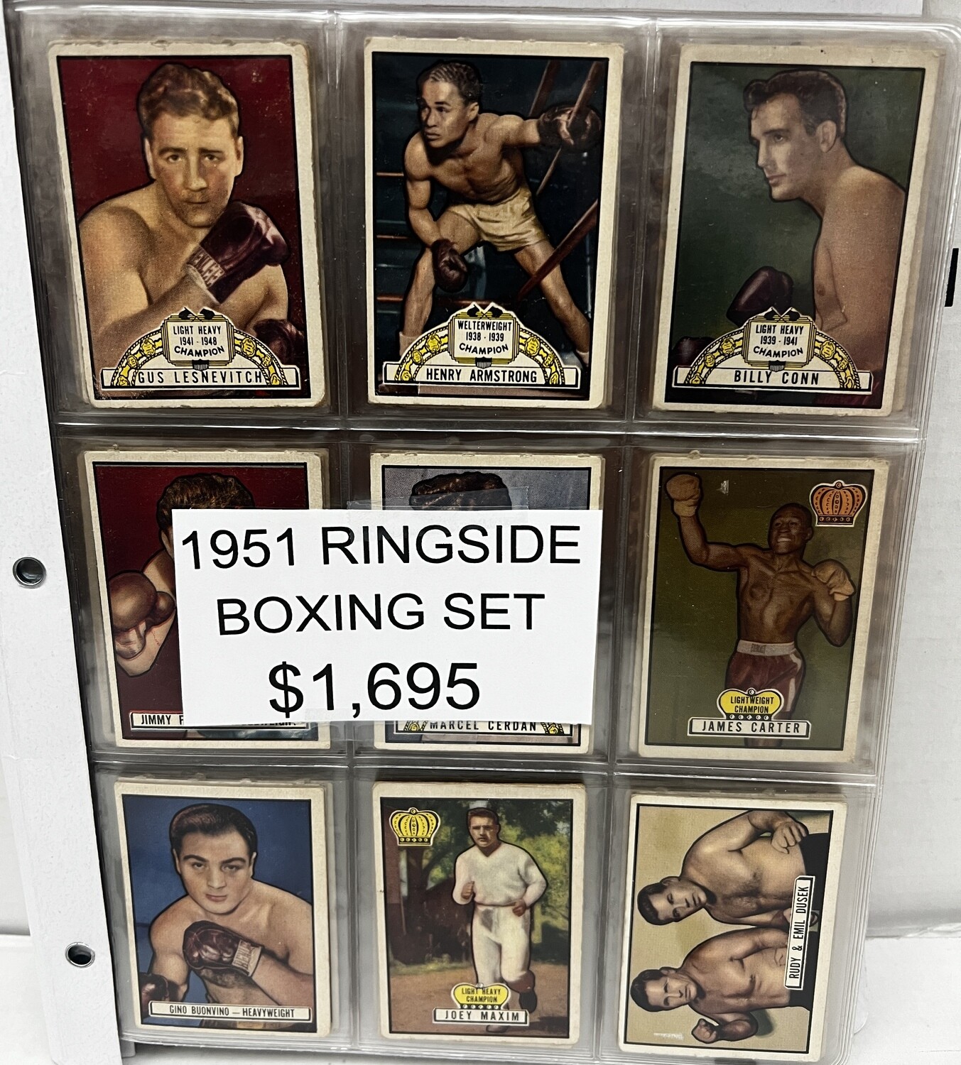 1951 Ringside Boxing Complete set  95 ct. VG to Ex+ or better