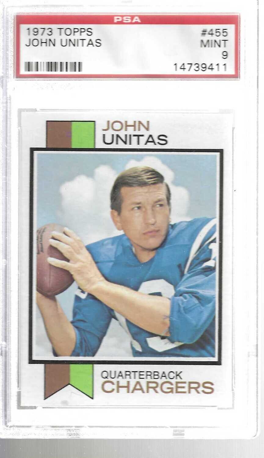 1973 Topps #455 John Unitas PSA 9