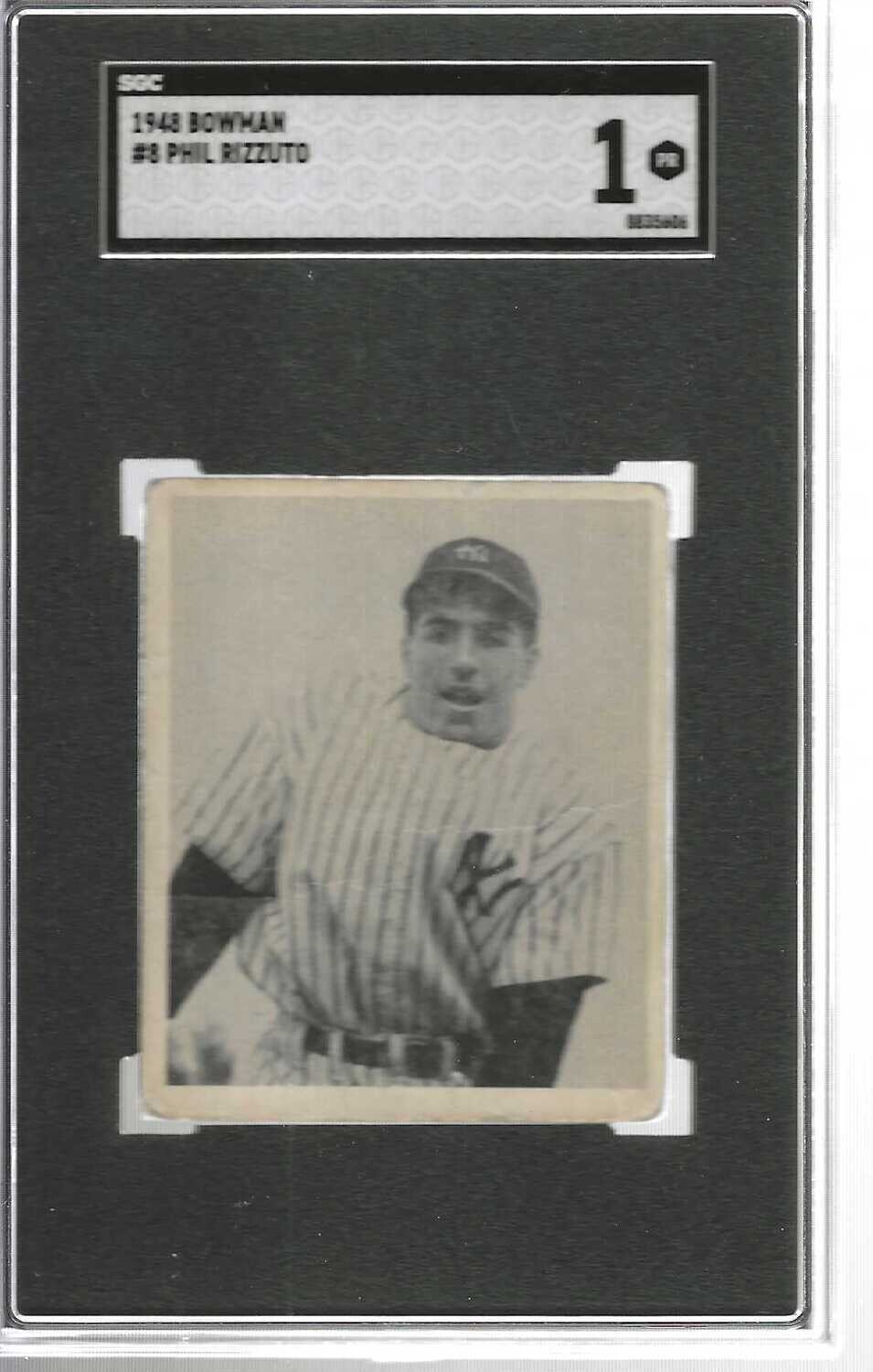 1948 Bowman #8 Phil Rizzuto SGC Graded 1