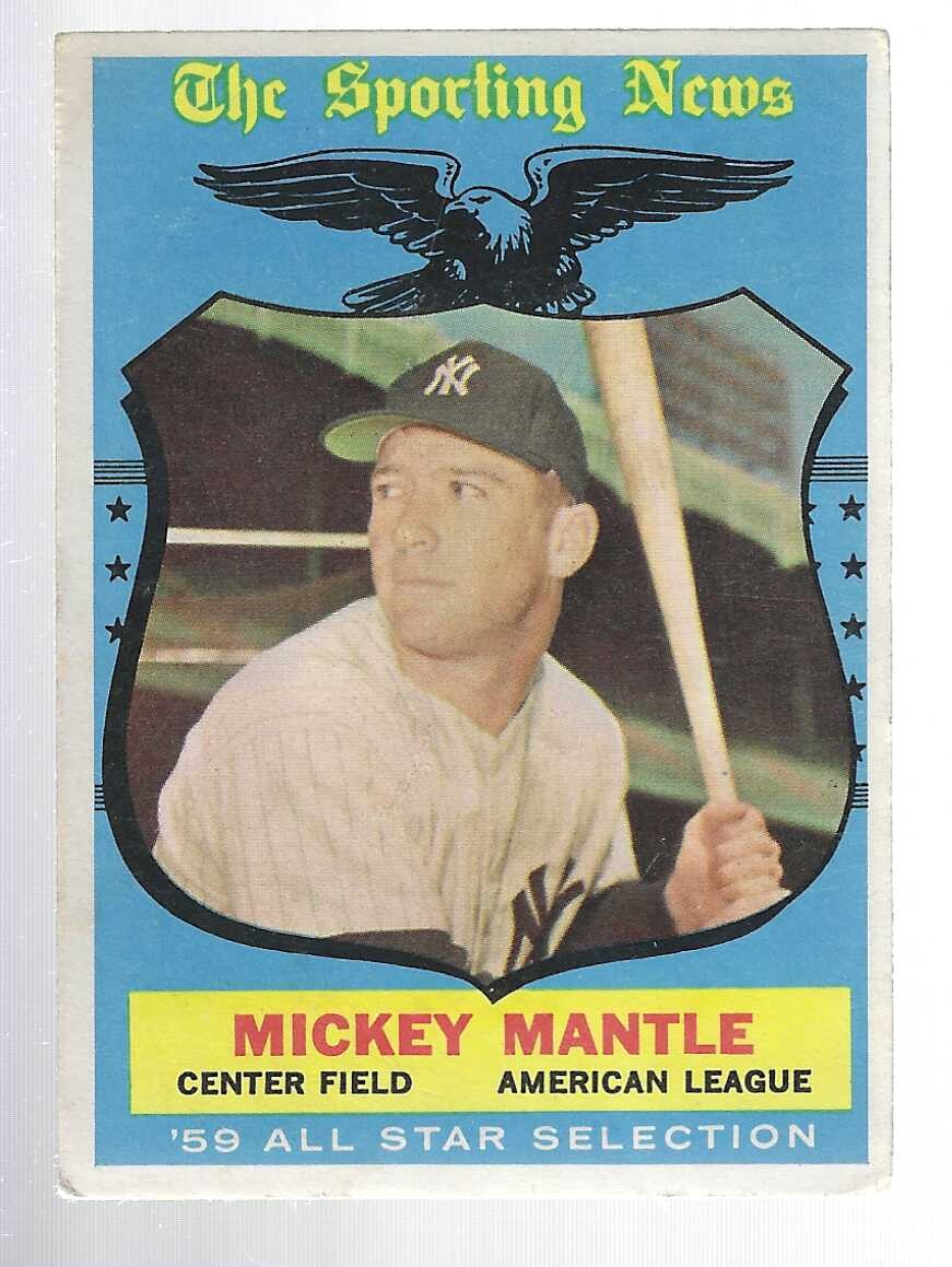 1959 Topps #564 Mickey Mantle All Star list $500