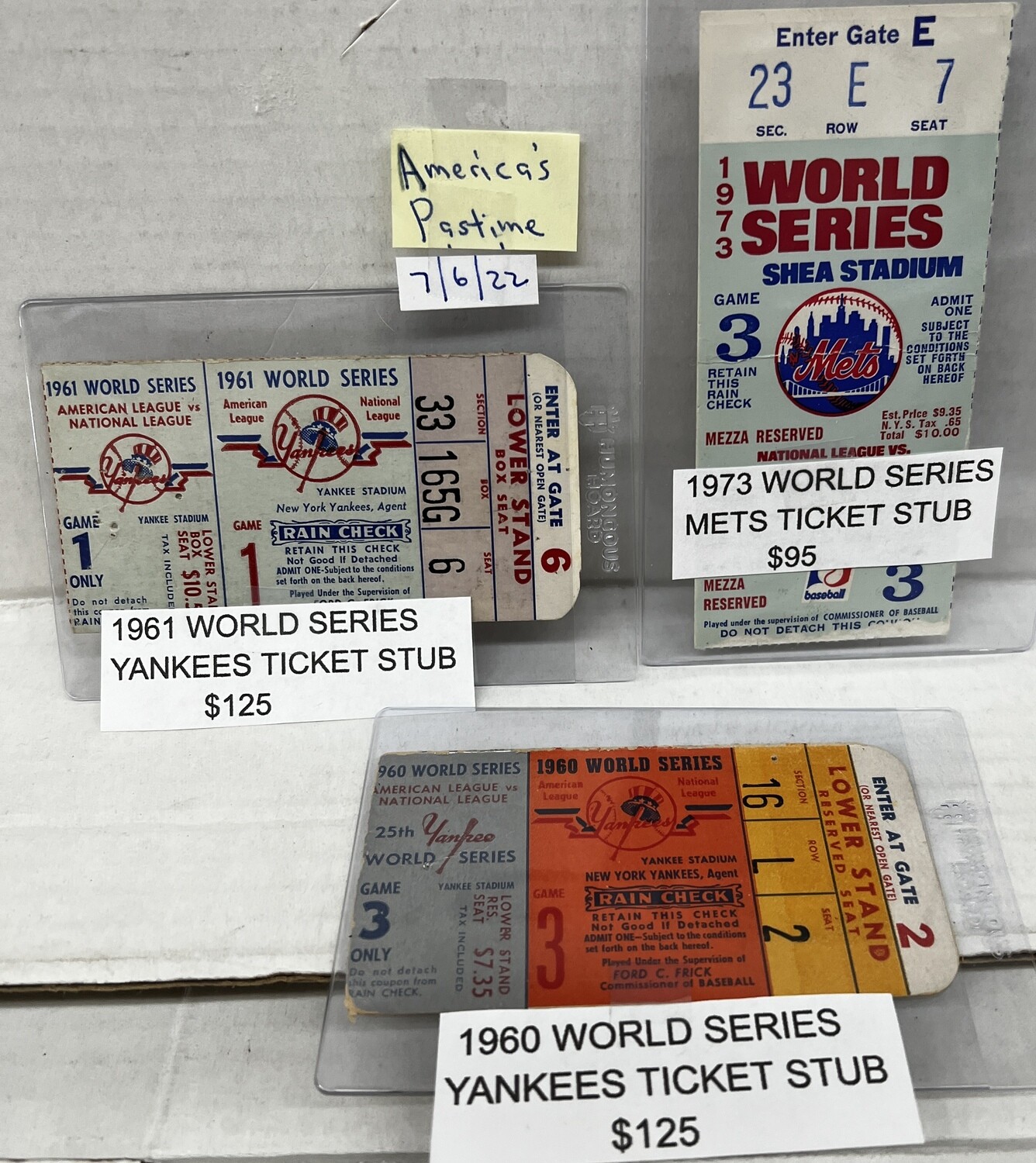 1973 Mets World Series Game 3 Ticket Stub