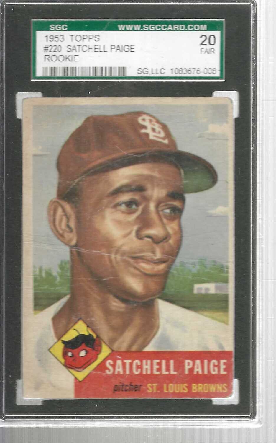 1953 Topps #220 Satchell Paige SGC 20