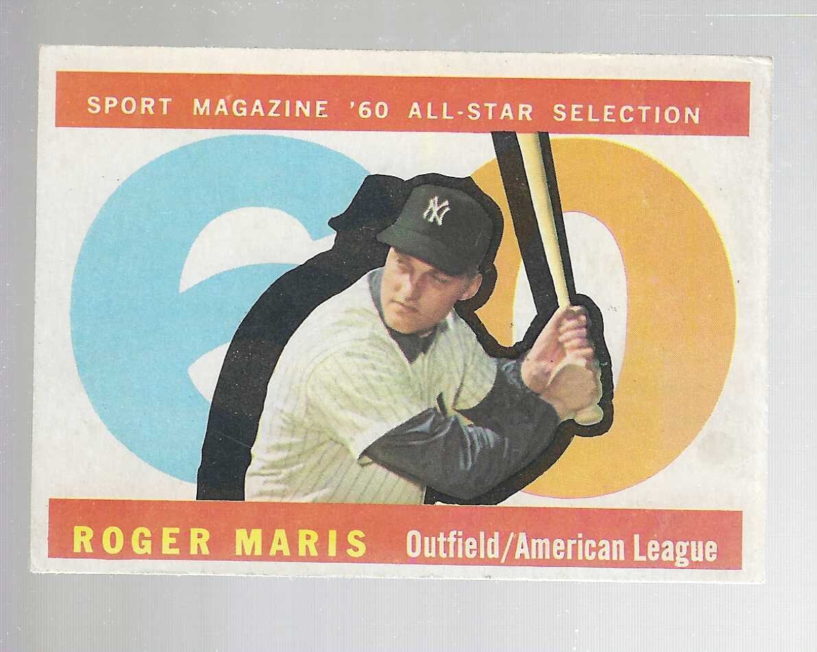 1960 Topps #565 Roger Maris All Star list $250
