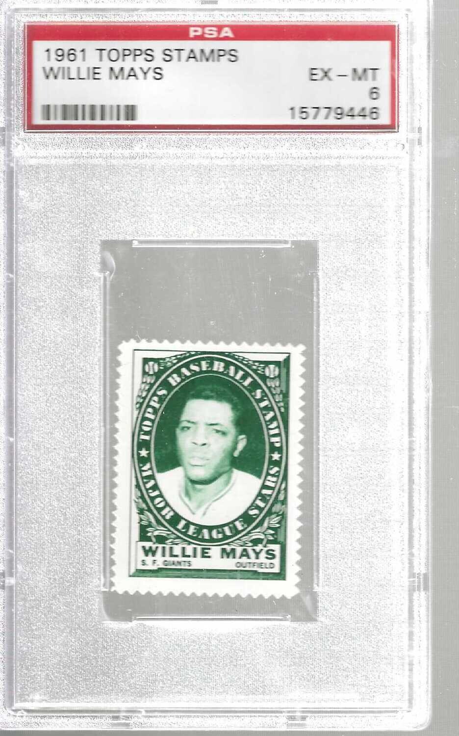 1961 Topps Stamps Willie Mays PSA 6
