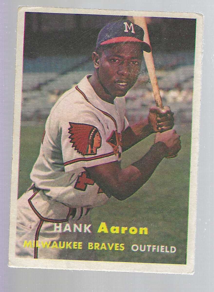 1957 Topps #20 Hank Aaron list $1200