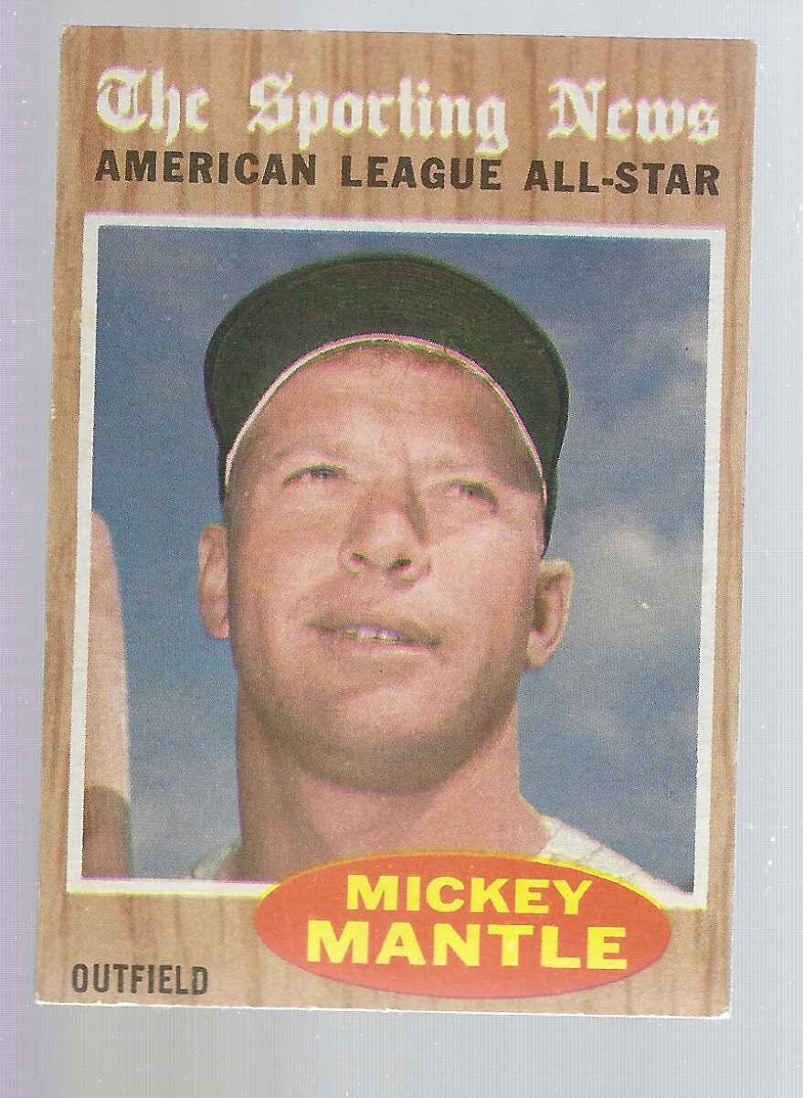 1962 Topps #471 Mickey Mantle All Star list $300
