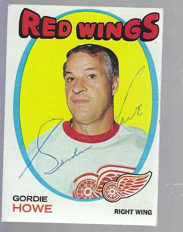 1971-72 Topps Gordie Howe signed card JSA cert