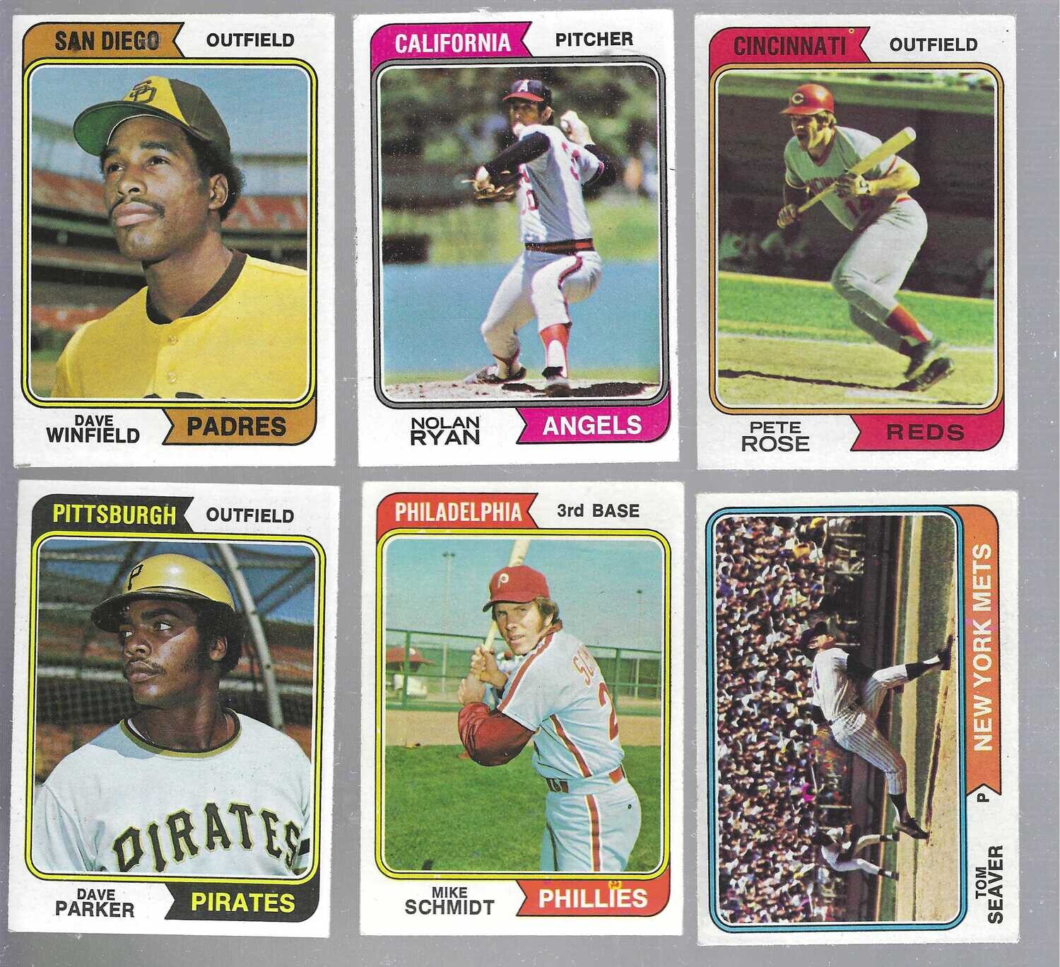 1974 Topps Complete Baseball Set Ex to Ex/Mint List $1,200