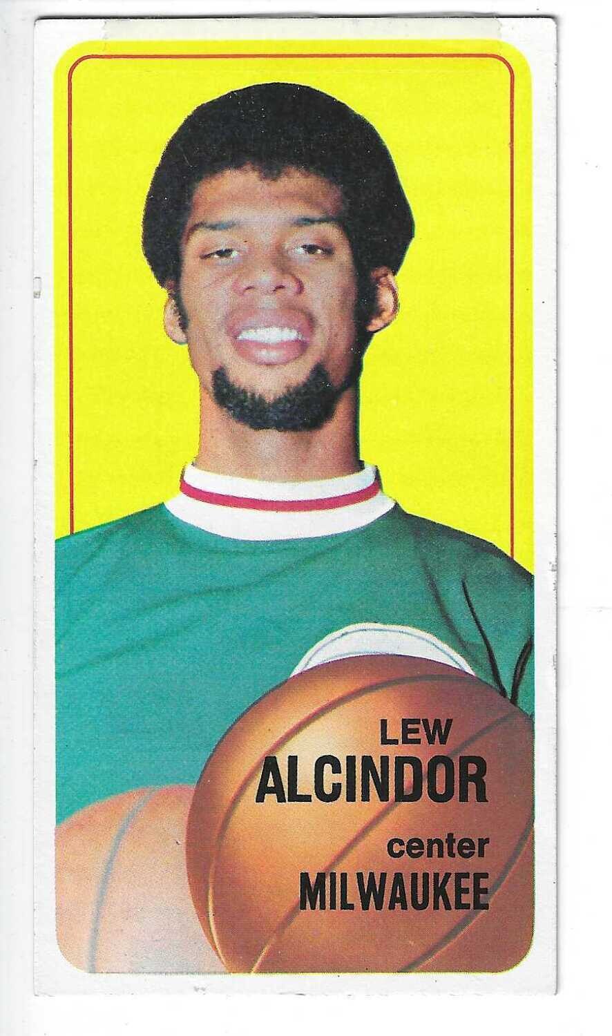 1970/71 Topps #75 Lew Alcindor list $400