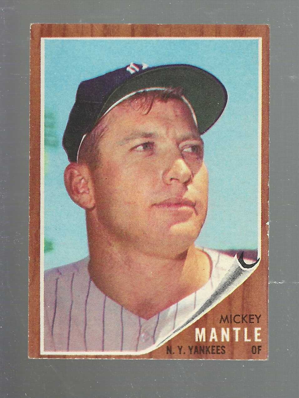 1962 Topps #200 MIckey Mantle list $1,500