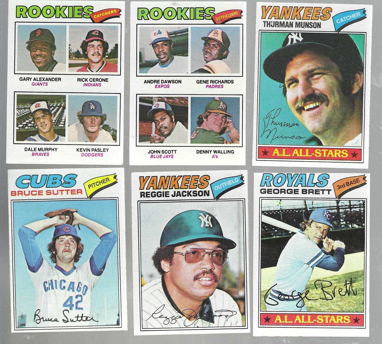 1977 Topps Baseball Complete Set list $800