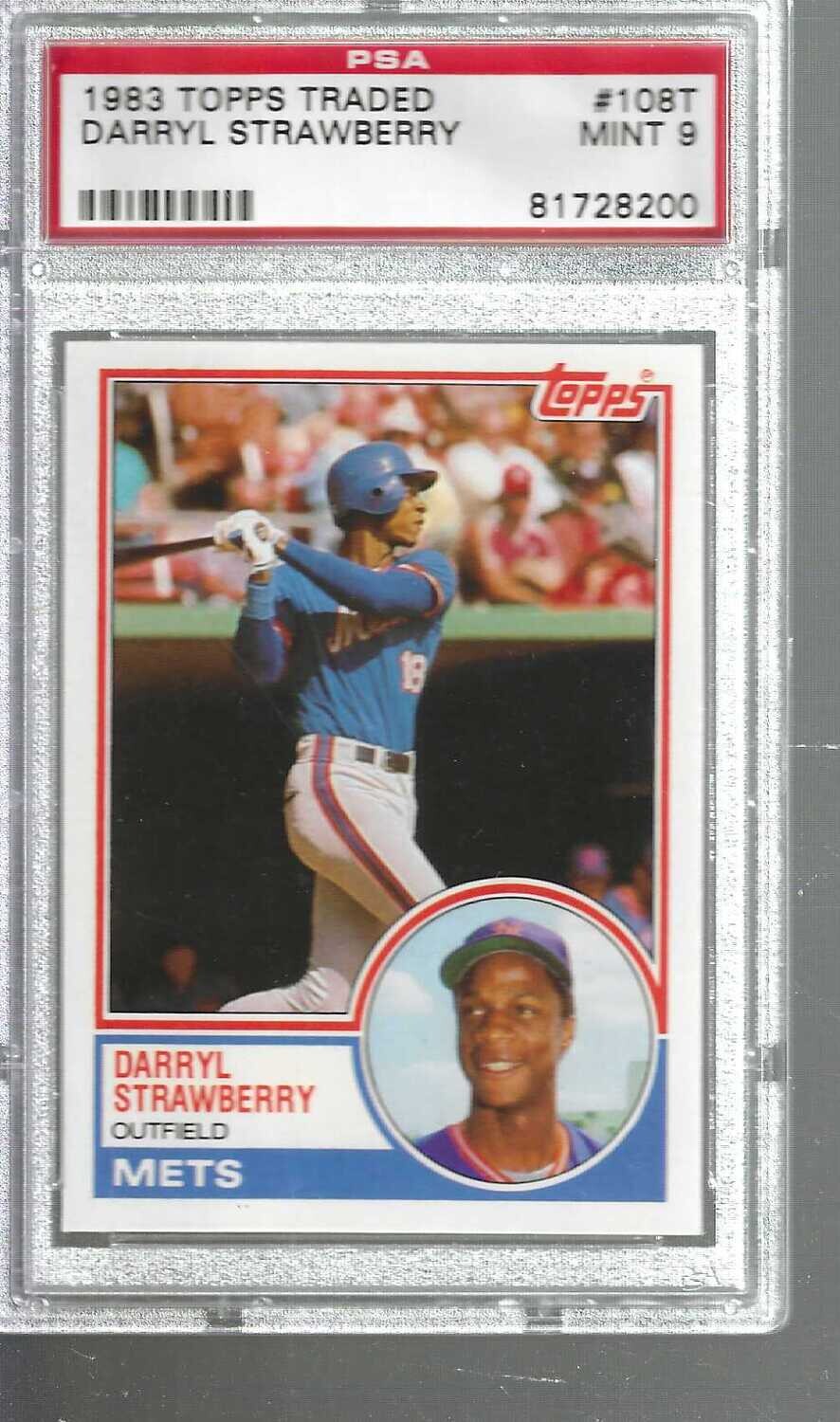 1983 Topps Traded #108 Darryl Strawberry rookie PSA 9